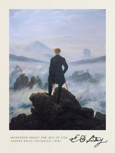 Stampa artistica Viandante sopra la nebbia del mare, (30 x 40 cm)