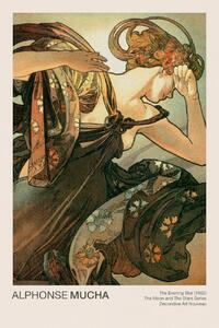 Stampa artistica The Evening Star Celestial Art Nouveau Beautiful Female Portrait - Alphonse Alfons Mucha, (26.7 x 40 cm)