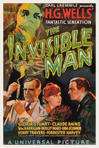 Riproduzione The Invisible Man Vintage Cinema Retro Movie Theatre Poster Horror Sci-Fi, (26.7 x 40 cm)