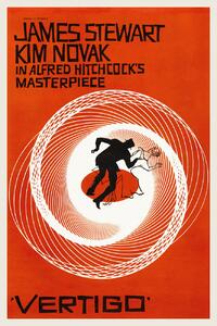 Riproduzione Vertigo Alfred Hitchcock Vintage Cinema Retro Movie Theatre Poster Iconic Film Advert, (26.7 x 40 cm)
