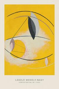 Riproduzione Composition Gal Ab I Original Bauhaus in Yellow 1930 - Laszlo L szl Maholy-Nagy, (26.7 x 40 cm)