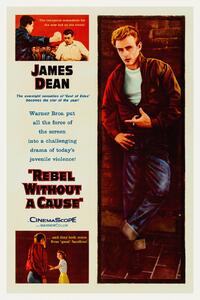Riproduzione Rebel without a cause Ft James Dean Vintage Cinema Retro Movie Theatre Poster Iconic Film Advert, (26.7 x 40 cm)