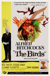 Stampa artistica The Birds Alfred Hitchcock Tippi Hedren Retro Movie, (26.7 x 40 cm)
