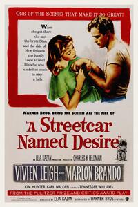 Stampa artistica A Streetcar Named Desire Marlon Brando Retro Movie, (26.7 x 40 cm)