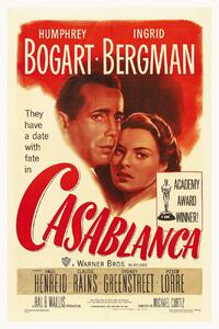 Stampa artistica Casablanca Vintage Cinema Retro Theatre Poster, (26.7 x 40 cm)