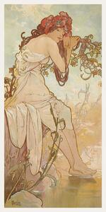 Stampa artistica The Seasons Summer Art Nouveau Portrait - Alphonse Mucha, (20 x 40 cm)