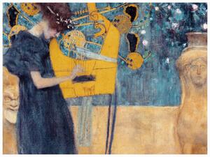 Riproduzione The Music Female Portrait - Gustav Klimt, (40 x 30 cm)