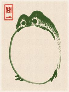 Stampa artistica Japanese Grumpy Toad Frog Print 2 - Matsumoto Hoji, (30 x 40 cm)