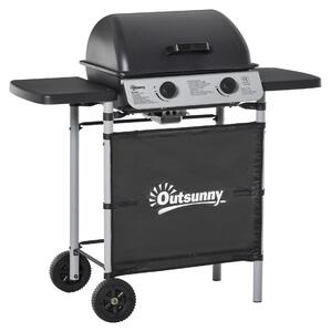 SunvelloBarbecue a Gas con Coperchio, Bruciatori da 5.6kW, BBQ e Ruote, 104x49x99cm