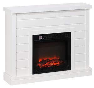 Camino elettrico con effetto fiamma 3D e timer | Colore: Bianco | Dimensioni: 22x96,5x81,7 cm
