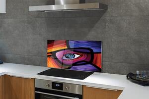 Pannello paraschizzi cucina Occhio dell'immagine 100x50 cm