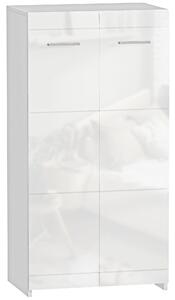 HOMCOM Scarpiera Ingresso Armadio Moderno 5 Ripiani Regolabili 55x36x108 cm Bianco | Aosom Italy