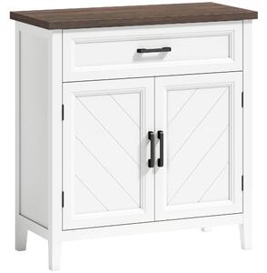 HOMCOM Credenza Moderna Rustico con Ripiano Regolabile, Spazio Contenitore e 2 Ante | Aosom Italy