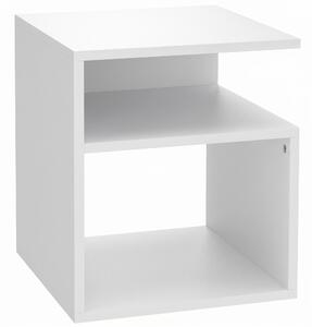HOMCOM Tavolino Moderno, da Salotto con 3 Ripiani Aperti per Soggiorno, Camera, Studio, Bianco | Aosom Italy