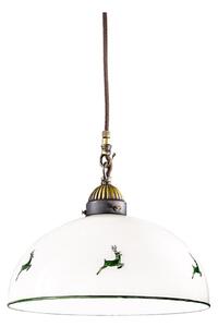 Kolarz 731.30.101 - Lampadario a sospensione con filo NONNA 1xE27/75W/230V diametro 30 cm cervo verde