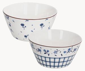 Set di 2 ciotole in porcellana Iris Cottage