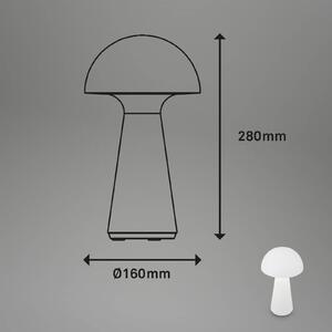 Briloner Fungo LED lampada da tavolo ricaricabile, ricaricabile, bianco