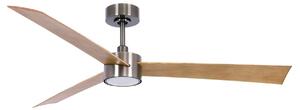 Ventilatore da soffitto Licht Climate IV, nichel/teak, silenzioso Beacon Lighting, Climate IV, dimmerabile, Legno, Soggiorno, Plastica, Moderno