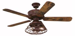 Plafoniera Westinghouse, Barnett, Legno, Soggiorno, Legno, Vintage