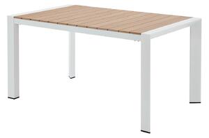 Tavolo da giardino in alluminio L.150 cm Naturale chiaro e bianco - NYROS di MYLIA