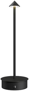 HOMCOM Lampada da Tavolo Touch Ricaricabile con USB, Regolabile 3000K/4500K/6500K, Autonomia 4-8 Ore, Nero | Aosom Italy