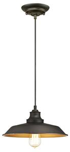 Lampada a sospensione Westinghouse, Iron Hill, dimmerabile, Nero, Soggiorno, Metallo, Vintage