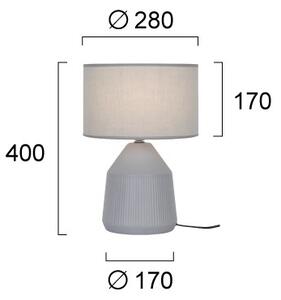 Lampada da tavolo DOLLY 1xE27/25W/230V grigia