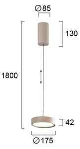 Lampadario a sospensione LED su cavo DENVER LED/21W/230V beige