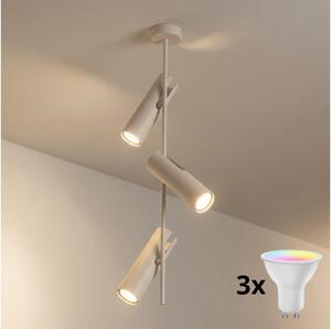 Brilagi - Lampadario a stelo LED RGBW dimmerabile BRANCH 3xGU10/6,5W/230V beige