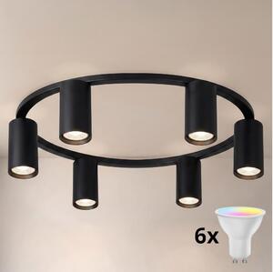 Brilagi - Plafoniera LED RGBW dimmerabile SELE 6xGU10/6,5W/230V nera