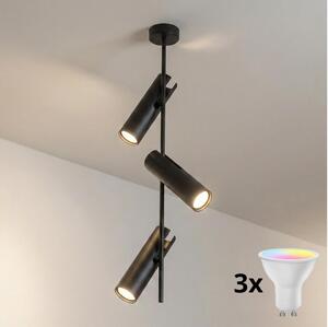 Brilagi - Lampadario a stelo LED RGBW dimmerabile BRANCH 3xGU10/6,5W/230V nero