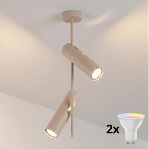 Brilagi - Lampadario a stelo LED RGBW dimmerabile BRANCH 2xGU10/6,5W/230V beige