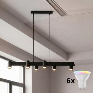 Brilagi - Lampadario a sospensione con cavo LED RGBW dimmerabile SELE 6xGU10/6,5W/230V nero