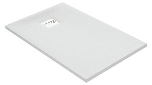 Piatto doccia ultrasottile SENSEA resina sintetica e polvere di marmo Remix 70 x 120 cm bianco