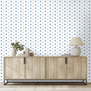 Carta da parati – Diamanti geometrici blu