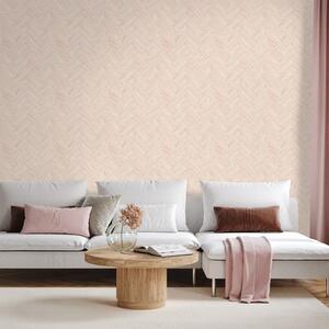 Carta da parati – Elegante texture beige intrecciata