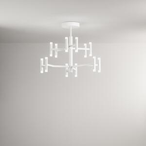 Plafoniera Contemporanea Candles Metallo Bianco Opaco Acrilico Led 68W 3000K