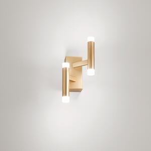 Applique Contemporanea Candles Metallo Oro Spazzolato Acrilico Led 12W 3000K