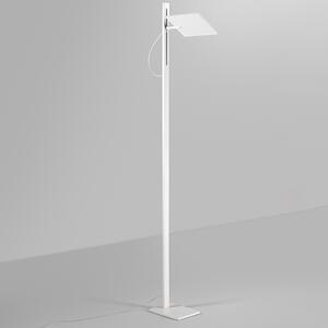 Piantana Moderna Radiante Metallo Bianco Opaco Acrilico Led 24W Cct Dimmerabile