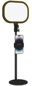 Lampada da Scrivania LED con 5 Colori di Luce e Supporto per Telefono Nero