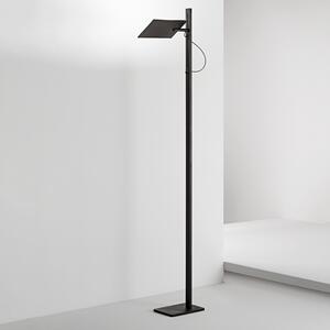 Piantana Moderna Radiante Metallo Nero Opaco Acrilico Led 24W Cct Dimmerabile