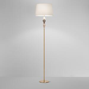 Piantana Contemporanea Abaco Metallo Orrone Spazzolato Tessuto 1 Luce E27