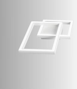 Plafoniera Moderna Cross Alluminio Bianco Opaco Led 20W Dimmerabile Ip20