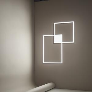 Plafoniera Moderna Cross Alluminio Bianco Opaco Led 64W Dimmerabile Ip20