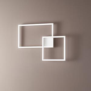 Plafoniera Moderna Cross Alluminio Bianco Opaco Led 45W Dimmerabile Ip20