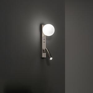 Applique Moderna Fog Metallo Grigio Spazzolato Luce Led G9 Ip20