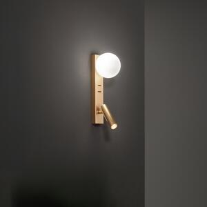 Applique Moderna Fog Metallo Oro Spazzolato Luce Led G9 Ip20