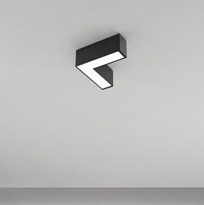 Plafoniera Moderna Grid Giunto L Alluminio Nero Led 10W Dimmerabile Ip20