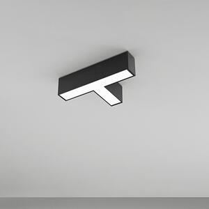 Plafoniera Moderna Grid Giunto T Alluminio Nero Led 12W Dimmerabile Ip20