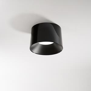 Plafoniera Moderna Hole Metallo Nero Lucido Led 36W Dimmerabile Ip20